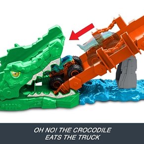 Hot Wheels Monster Trucks Crocodile Crash Challenge Σετ