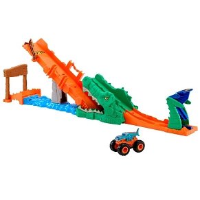 Hot Wheels Monster Trucks Crocodile Crash Challenge Σετ