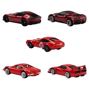 Hot Wheels Ferrari Σετ 5 Μεταλλικών Αυτοκινήτων 1:64