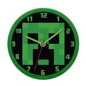 Minecraft Wall Clock Creeper Face 25cm