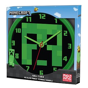 Minecraft Wall Clock Creeper Face 25cm
