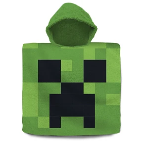 Παιδικό Poncho Πετσέτα Minecraft – Σχέδιο Creeper, 60×120 εκ., 100% Βαμβάκι