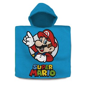 Super Mario Cotton Poncho 60x120 cm 100% Cotton
