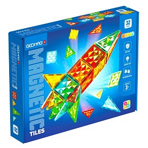 Geomag Magnetic Tiles Gems – Σετ Μαγνητικών Κατασκευών 60 τεμαχίων STEM