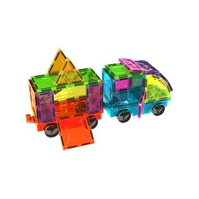 GEOMAG Magnetic Tiles Gems Vehicles – 24 Τεμάχια Εκπαιδευτικό Σετ STEM