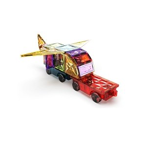 GEOMAG Magnetic Tiles Gems Vehicles – 24 Τεμάχια Εκπαιδευτικό Σετ STEM