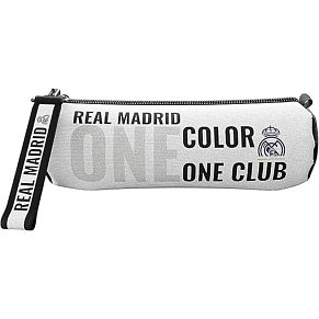 Real Madrid One Color One Club Round Pencil Case – White