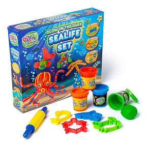 DOH Σετ Πλαστελίνη Glow In The Dark Θαλάσσια ζωή