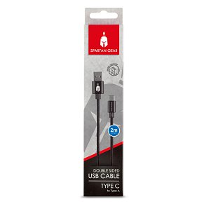 Spartan Gear - Double Sided USB Cable (Type C) (colour: Black)