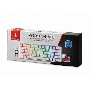 Spartan Gear - Pegasus 2 RGB Wired & Wireless 63 keys Mechanical Gaming Keyboard (color: White)
