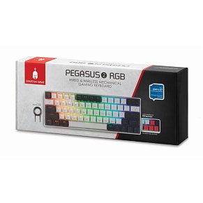 Spartan Gear - Pegasus 2 RGB Wired & Wireless 63 keys Mechanical Gaming Keyboard (color: White/Grey)