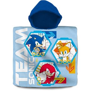 Παιδικό Βαμβακερό Poncho Sonic 60x120 εκ.