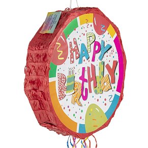 Pinata Happy Birthday Round