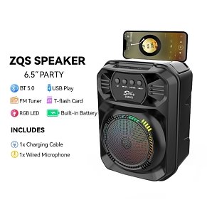 SING-E ZQS606S Bluetooth Ηχείο Party 6.5" με Μικρόφωνο