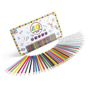 Σετ 45 Χρωματιστά Μολύβια Grafix Artist's Μεταλλική Κασετίνα