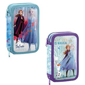 Disney Frozen Double Pencil Case – Fully Equipped, 2 Zippers