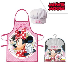Minnie Mouse Chef Hat and Kitchen Apron Set, 52×41 cm