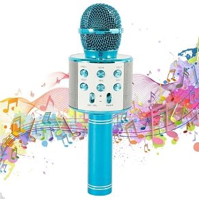 Ασύρματο Μικρόφωνο Karaoke σε Μπλε Χρώμα