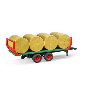 BRUDER Bale transport trailer with 8 round bales