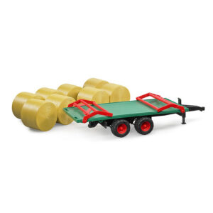 BRUDER Bale transport trailer with 8 round bales