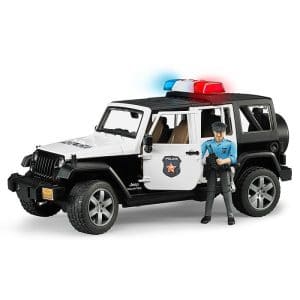 BRUDER Jeep Wrangler Unlimited Rubicon Police vehicle with policeman and accessories