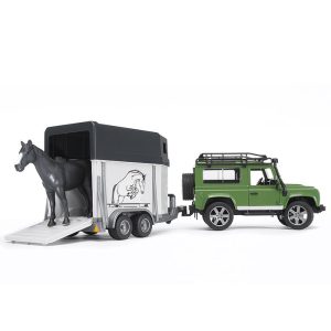 BRUDER Τζιπ Land Rover με τρέιλερ μεταφοράς αλόγων