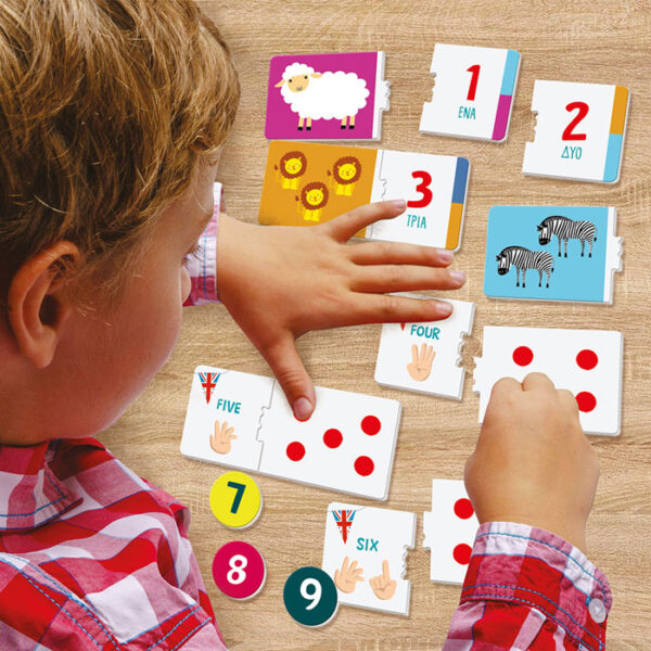 the child collects the sorter constructor. puzzle sorter, an early development concept. children's hands put the puzzle