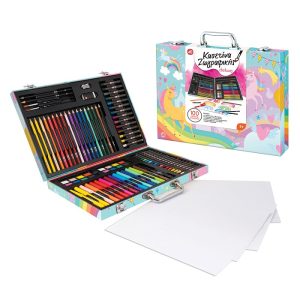Deluxe Drawing Case 100 Accessories Unicorn