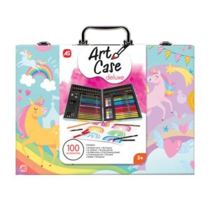 Wooden Art Case Deluxe Unicorn With 100 Accessories