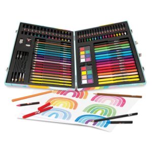 Wooden Art Case Deluxe Unicorn With 100 Accessories