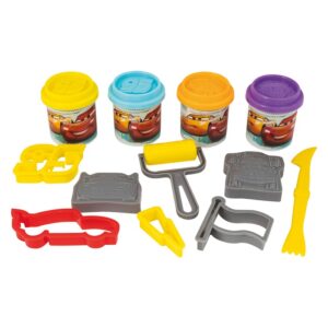Dough Disney Cars Bucket With 4 Pots – 3D Caps And 8 Tools 200gr