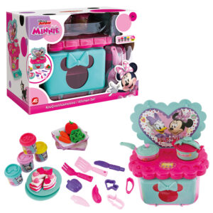Disney Minnie Dough Kitchen Playset With 4 Pots And 3D Caps 200gr