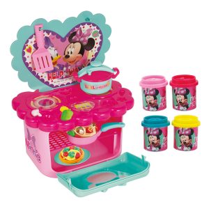 Disney Minnie Dough Kitchen Playset With 4 Pots And 3D Caps 200gr