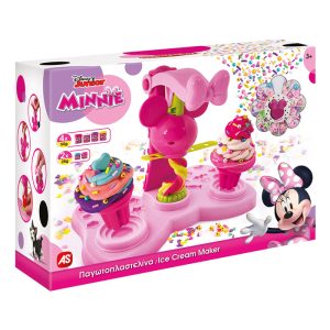 Disney Minnie Ice Cream Maker With 4 Dough Pots – 3D Caps 280gr And Sprinkles