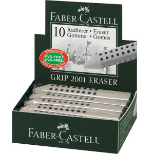 Faber-Castell Eraser GRIP 2001 ergonomic triangular shape Gray