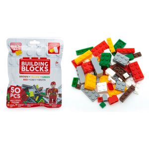 Block Tech Building Blocks 50Pcs Red Bag
