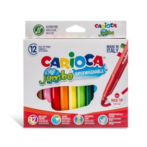 CARIOCA Maxi Tip Felt Tip Pens Jumbo – 12 Pcs