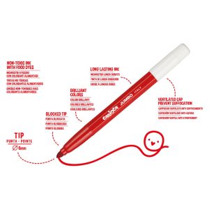 CARIOCA Maxi Tip Felt Tip Pens Jumbo – 24 Pcs
