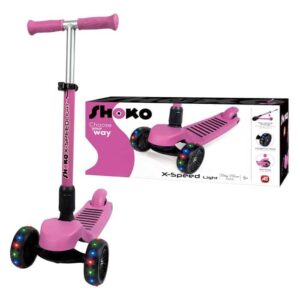 SHOKO SCOOTER TWIST & ROLL XSPEED LIGHT WITH LED LIGHT FUXIA