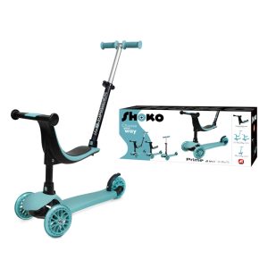 Shoko Kids Scooter Convertible 3 In 1 Light Blue Color