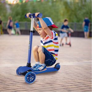 Shoko Kids Scooter Go Fit With 3 Wheels Blue Color