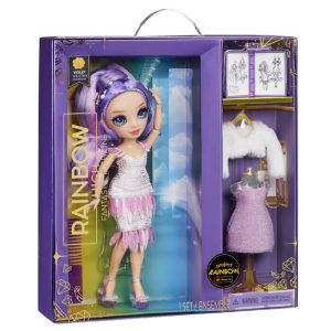 Rainbow High Fantastic Fashion Playset- Violet Willow – Purple Doll