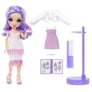 Rainbow High Fantastic Fashion Playset- Violet Willow – Purple Doll