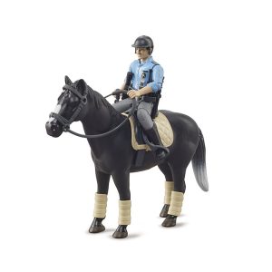 BRUDER Figure Policeman with Horse