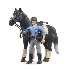 BRUDER Figure Policeman with Horse