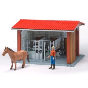 BRUDER Horse Stable with Figure, Horse, Accessory