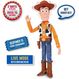 Toy Story 4 Disney Pixar Sheriff Woody, with Interactive Drop-Down Action