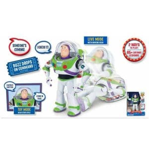 Toy Story 4 Disney Pixar Buzz Lightyear with Interactive Drop-Down Action