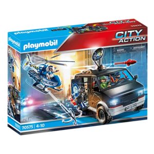 Playmobil Helicopter Pursuit with Runaway Van