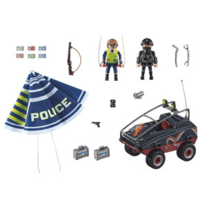 Playmobil Police Parachute with Amphibious Vehicle
